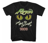 Poison Look What The Cat Dragged in 1986 Men's T Shirt 80's Rock Band Merch