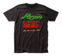 Poison Open Up and Say Ahh T Shirt Mens Rock and Roll Music Clasic Band Black