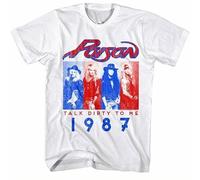Poison Talk Dirty to Me 1987 Men's T Shirt Album WhiteXL