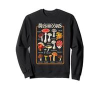 Poisonous Mushrooms Vintage Botanical Illustration Sweatshirt