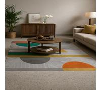 Poisrien Tapis Antidérapant Doux pour Chambre et Salon, Lavable en Machine, Parfait pour Salle à Manger, Couloir, Cuisine et Terrasse Orange Moderne 70x140cm