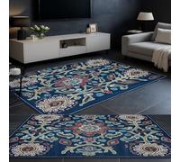 Poisrien Tapis Chambre Salon à Poils Courts Doux, Antidérapant, Lavable pour Cuisine, Salle à Manger, Terrasse et Couloir Étroit Rouge Moderne 120x160cm