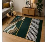 Poisrien Tapis Salon et Chambre Doux, Antidérapant et Lavable, conçu pour Salle à Manger, Couloir, Terrasse et Cuisine Familiale Jaune Moderne 90x150cm