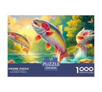 Poisson 1000 Pièces Freshwater Poisson Puzzle Adulte Un Puzzle Difficile Jeu De Puzzle Pour Toute La Famille Enfants Activité Familiale Parfaite Cadeaux Pour Femmes Cadeaux Pour Hommes 38x26cm/1000pcs