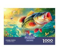 Poisson 1000 Pièces Freshwater Poisson Puzzles pour Adultes Un Puzzle Difficile Jeu De Puzzle pour Toute La Famille Enfants Cadeaux pour Femmes Cadeaux pour Hommes 70x50cm/1000pcs