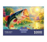 Poisson 1000 Pièces Freshwater Poisson Puzzles pour Adultes Un Puzzle Difficile Jeu Éducatif Défi Jouets Enfants Jeu De Puzzle pour Toute La Famille Décoration De La Maison 70x50cm/1000pcs