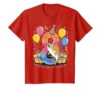 Poisson 8e Anniversaire pour garçon Fille 8 Ans huitième Huit Poisson T-Shirt, Enfant, Rouge, 10 Ans