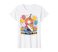 Poisson 8e Anniversaire pour garçon Fille 8 Ans huitième Huit Poisson T-Shirt, Femme, Blanc, S