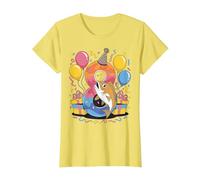 Poisson 8e Anniversaire pour garçon Fille 8 Ans huitième Huit Poisson T-Shirt, Femme, Citron, XXL