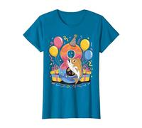 Poisson 8e Anniversaire pour garçon Fille 8 Ans huitième Huit Poisson T-Shirt, Femme, Saphir, XXL