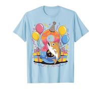 Poisson 8e Anniversaire pour garçon Fille 8 Ans huitième Huit Poisson T-Shirt, Homme, Bleu Céleste, 3XL