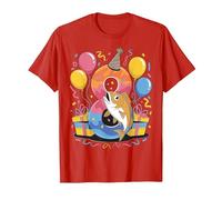 Poisson 8e Anniversaire pour garçon Fille 8 Ans huitième Huit Poisson T-Shirt, Homme, Rouge, XXL