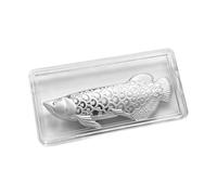 Poisson À Thé Argent Sterling - 5,5 Cm | Figurine Argentée - Purificateur Pour Cérémonie Du Thé, Statuette 999 Métal Précieux Pour Assainir L'eau - Ornement De Bureau Symbole De Pureté