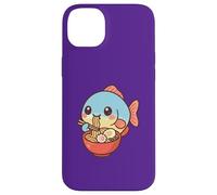 Poisson amère huileux Mangeant des Nouilles Ramen Kawaii Mignon drôle Coque pour iPhone 14 Plus