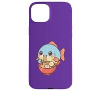 Poisson amère huileux Mangeant des Nouilles Ramen Kawaii Mignon drôle Coque pour iPhone 15 Plus