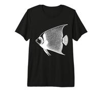 Poisson-Ange Art linéaire Aquariophile T-Shirt Haut de Gamme