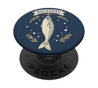 Poisson Bacalhau traditionnel portugais PopSockets PopGrip Adhésif