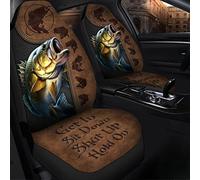 Poisson-Bar Monte, Assieds-Toi, Tais-Toi, Attends 2 Pièces Housse De Sieges Auto Respirantes Siège Avant Housses Durable Housse Couverture Couvre Sieges Universel pour SUV Voitures Bus