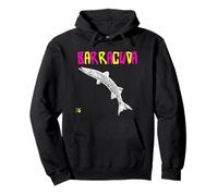 Poisson Barracuda Amusant Deux Couleurs Rose/Jaune Sweat à Capuche