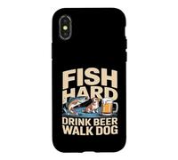 Poisson Boisson Dure bière Promenade Chien Coque pour iPhone X/XS