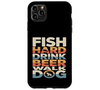 Poisson Boisson Dure bière Promenade Chien drôle pêche Coque pour iPhone 11 Pro Max