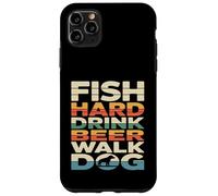 Poisson Boisson Dure bière Promenade Chien drôle pêche Coque pour iPhone 11 Pro Max