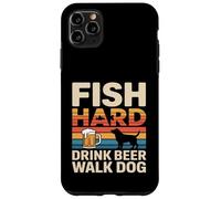 Poisson Boisson Dure bière Promenade Chien drôle pêche Coque pour iPhone 11 Pro Max