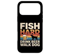 Poisson Boisson Dure bière Promenade Chien drôle pêche Coque pour iPhone 17 Pro Max