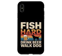 Poisson Boisson Dure bière Promenade Chien drôle pêche Coque pour iPhone XS Max