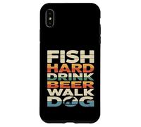Poisson Boisson Dure bière Promenade Chien drôle pêche Coque pour iPhone XS Max