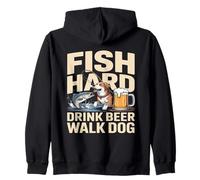 Poisson Boisson Dure bière Promenade Chien Sweat à Capuche