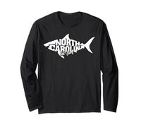 Poisson Caroline du Nord Oak Island Silhouette Graphic OKI Manche Longue