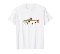 Poisson-Chat à Queue Rouge T-Shirt Graphique avec Valeur, Homme, Blanc, S