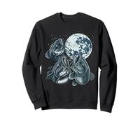Poisson-Chat maudit Lune hurlement drôle Meme Homme Femme Enfant Sweatshirt