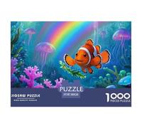 Poisson-Clown 1000 Pieces Jigsaw Puzzles for Adults Educhational Games Stress Relieving Entertainment Exercise The Memory of The Brain for Adults and Kids, Age 12 Years Up 38x26cm/1000pcs