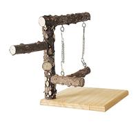 Poisson De - Bar en Bois Naturel, pour Oiseaux | Branche D'aviaire Non Slip, Bâton De Siège De Stable, Canne De Tirage Cramique, Cadre De Plomb Formé
