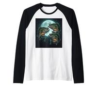 Poisson de Bar Volant sous la Lune terrestre pour Les Amateurs de Poissons Manche Raglan