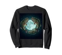 Poisson de Bar Volant sous la Lune terrestre pour Les Amateurs de Poissons Sweatshirt