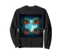 Poisson de Bar Volant sous la Lune terrestre pour Les Amateurs de Poissons Sweatshirt