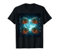 Poisson de Bar Volant sous la Lune terrestre pour Les Amateurs de Poissons T-Shirt