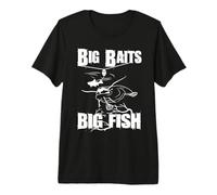 Poisson de pêche au Poisson-Chat Big Bait Big Fish Waller Silure Catfish Rétro T-Shirt Haut de Gamme