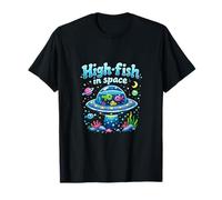 Poisson élevé dans l'espace Mignon UFO Fish Alien Pun T-Shirt
