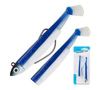 Poisson en caoutchouc avec tête plombée au choix 9 cm 25 g, 9 cm 15 g, 7 cm 10 g ou 7 cm 5 g | Leurres en caoutchouc pour sandre | Lot de leurres de pêche en caoutchouc pour poisson prédateur