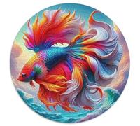 Poisson en Fleurs 1000 Pièces Casse-tête Animaux Puzzle Rond pour Adultes Et Enfants Classiques Jeux De Défi Uniques Qualité Supérieure 1000pcs (67.5x67.5cm)