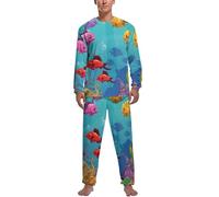 Poisson Ensemble De Pijama Homme Haut Et Bas De Pyjama Manche Longue Pantalon Vêtements De Nuit