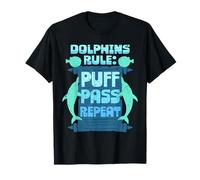 Poisson Globe Dolphins Rule Puff Pass Repeat T-Shirt