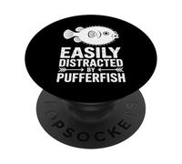 Poisson-Globe drôle distrait PopSockets PopGrip Adhésif