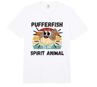 Poisson-Globe est Mon Esprit Animal Kawaii Dessin animé Poisson-Globe Comfort Colors Adult Heavyweight T-Shirt
