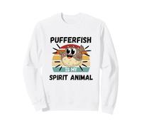 Poisson-Globe est Mon Esprit Animal Kawaii Dessin animé Poisson-Globe Sweatshirt
