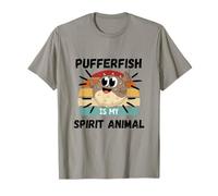 Poisson-Globe est Mon Esprit Animal Kawaii Dessin animé Poisson-Globe T-Shirt